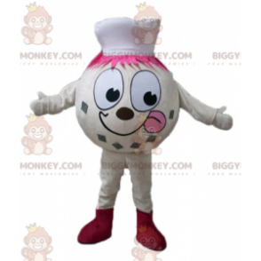 Kostým maskota muže BIGGYMONKEY™ béžový zmrzlinový míč s