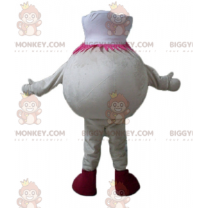 BIGGYMONKEY™ Costume da mascotte uomo con palla gelato beige