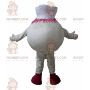 BIGGYMONKEY™ Beige Glass Ball Man Maskot Kostym med hatt -