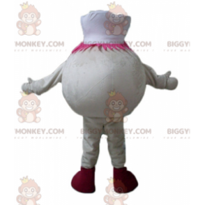 BIGGYMONKEY™ Beige Ice Cream Ball Man Mascot Costume With Hat -