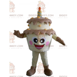 Brązowo-żółty kostium maskotka na tort urodzinowy BIGGYMONKEY™
