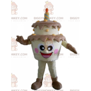 Brązowo-żółty kostium maskotka na tort urodzinowy BIGGYMONKEY™