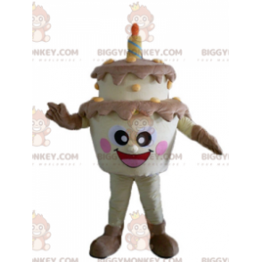 Costume de mascotte BIGGYMONKEY™ de gâteau d'anniversaire géant