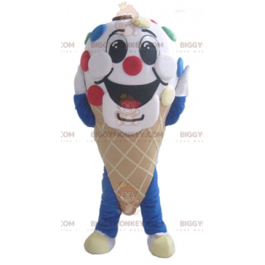 BIGGYMONKEY™ Riesen-Eiswaffel-Maskottchen-Kostüm mit Smarties -