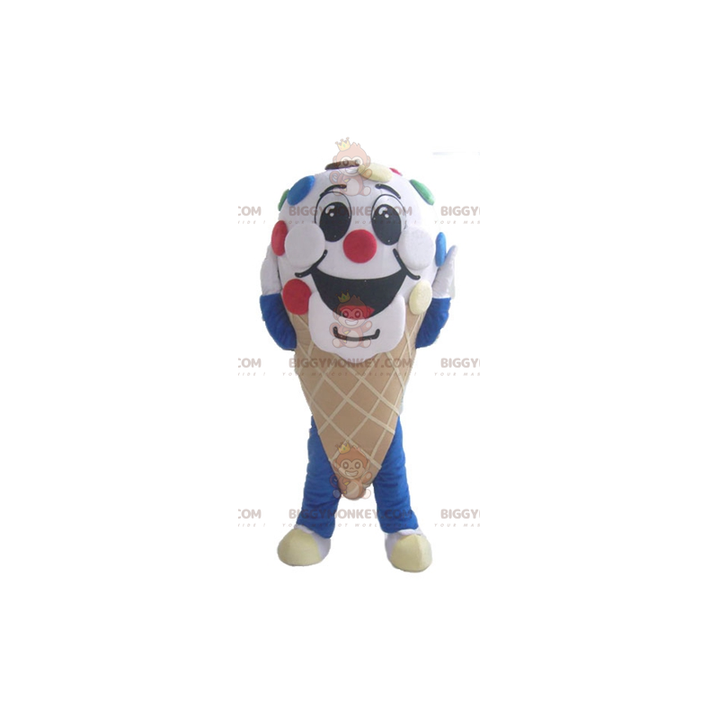 BIGGYMONKEY™ Giant Ice Cream Cone Mascot Costume with Smarties