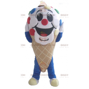 Costume de mascotte BIGGYMONKEY™ de cornet de glace géant avec