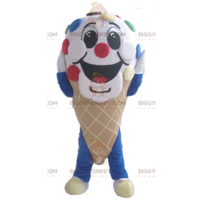 Kostium maskotki BIGGYMONKEY™ Giant Ice Cream Cone ze Smarties