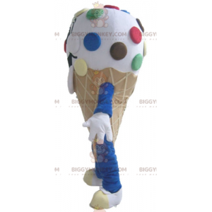 Kostým maskota obřího kužele zmrzliny BIGGYMONKEY™ s chytráky –