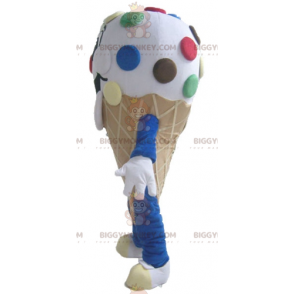 Costume de mascotte BIGGYMONKEY™ de cornet de glace géant avec