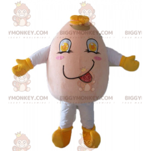 Disfraz de mascota BIGGYMONKEY™ Huevo gigante muy sonriente y