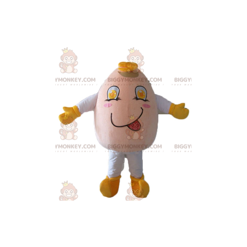 BIGGYMONKEY™ Mascot Costume Very Smiling and Cheerful Giant Egg