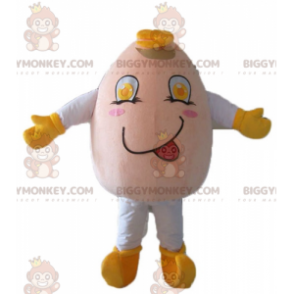 BIGGYMONKEY™ Mascot Costume Very Smiling and Cheerful Giant Egg