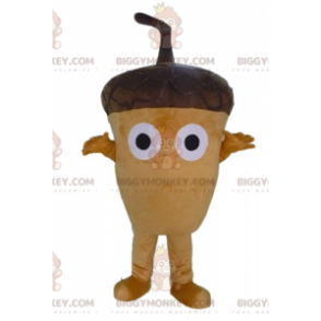 Costume da mascotte BIGGYMONKEY™ ghianda gigante marrone molto