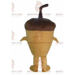 Traje de mascote BIGGYMONKEY™ de bolota gigante marrom muito