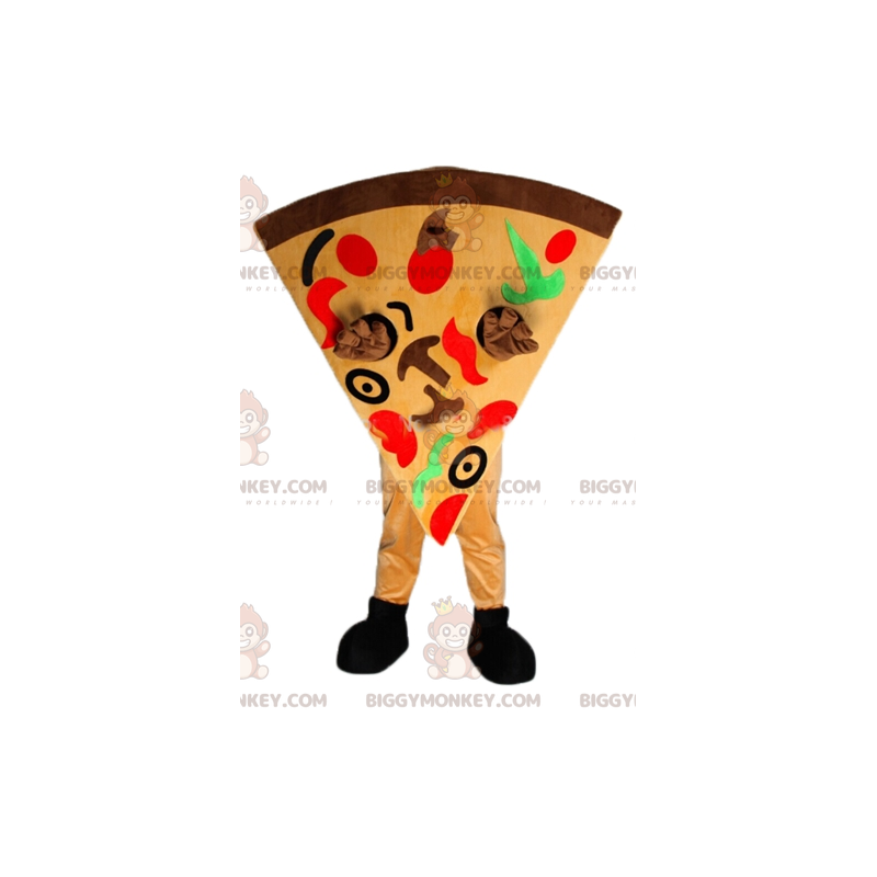 Very Colorful Giant Pizza Slice BIGGYMONKEY™ Mascot Costume –