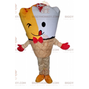 Costume de mascotte BIGGYMONKEY™ de cornet de glace géante