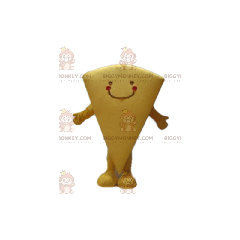 Fato de mascote BIGGYMONKEY™ Fatia de Bolo Amarelo Gigante –