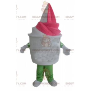 Στολή μασκότ BIGGYMONKEY™ Giant Vanilla-Strawberry Ice Cream