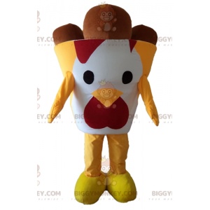 Costume da mascotte cono gelato al cioccolato e caramelle