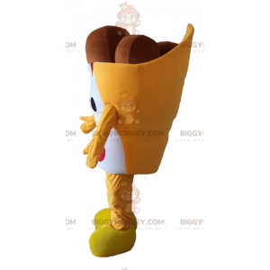 Disfraz de mascota BIGGYMONKEY™ con cono de helado de caramelo