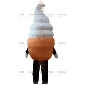 Costume de mascotte BIGGYMONKEY™ de crème glacée de cornet de