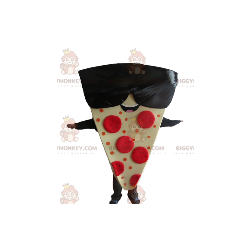 Giant Pizza Slice BIGGYMONKEY™ Maskotdräkt med solglasögon -