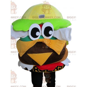 Kostým maskota BIGGYMONKEY™ Velmi barevný obří burger s velkýma