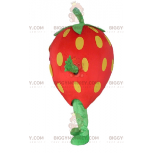 Giant Red Yellow and Green Strawberry BIGGYMONKEY™ Mascot