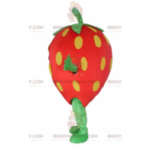 Costume da mascotte gigante rosso giallo e verde fragola