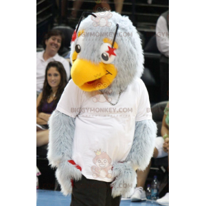Gray and Orange Bird BIGGYMONKEY™ Mascot Costume –