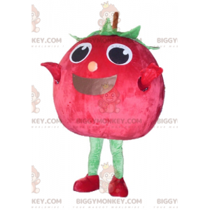 Costume mascotte BIGGYMONKEY™ fragola gigante rossa e verde -