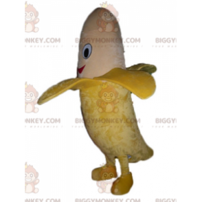 BIGGYMONKEY™ Riesiges Bananen-Maskottchen-Kostüm in Gelb und