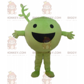Very Smiling Green Vegetable Fruit Pea BIGGYMONKEY™ Mascot
