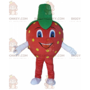 Costume da mascotte gigante rosso giallo e verde fragola