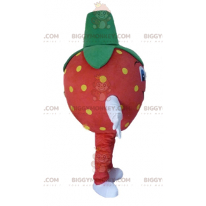 Giant Red Yellow and Green Strawberry BIGGYMONKEY™ Mascot