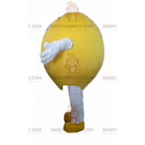 Traje de mascote BIGGYMONKEY™ de limão gigante sorridente –