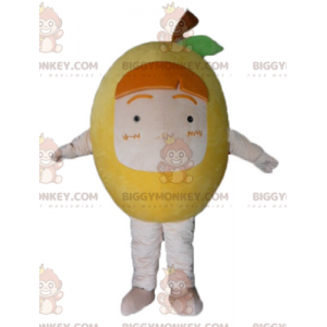 Traje de mascote gigante amarelo pêra limão BIGGYMONKEY™ –