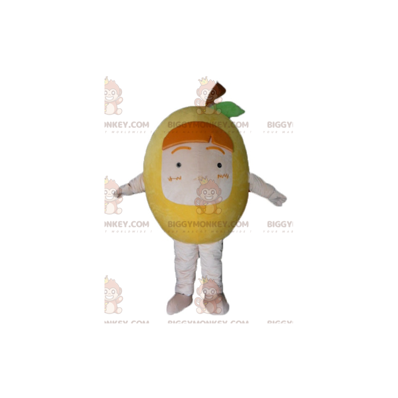 Costume de mascotte BIGGYMONKEY™ de citron jaune de poire