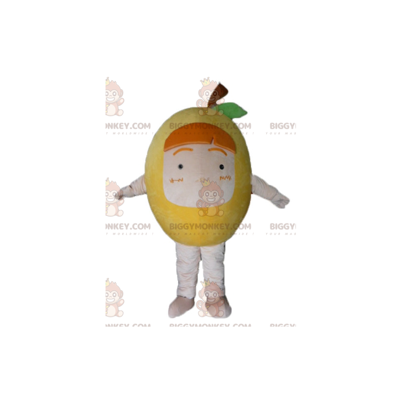 Traje de mascote gigante amarelo pêra limão BIGGYMONKEY™ –