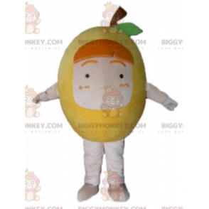 Costume de mascotte BIGGYMONKEY™ de citron jaune de poire