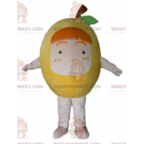 Disfraz de mascota de BIGGYMONKEY™ amarillo limón pera gigante