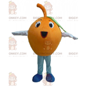 Costume da mascotte BIGGYMONKEY™ arancione gigante rotondo