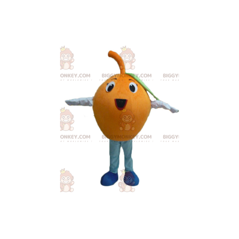 Costume da mascotte BIGGYMONKEY™ arancione gigante rotondo