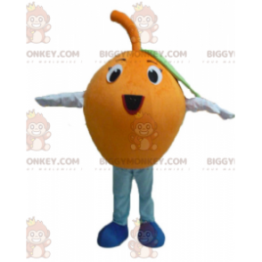 Costume da mascotte BIGGYMONKEY™ arancione gigante rotondo