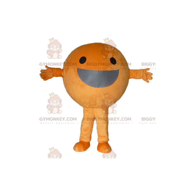 Kæmpe orange BIGGYMONKEY™ maskotkostume hele vejen rundt og