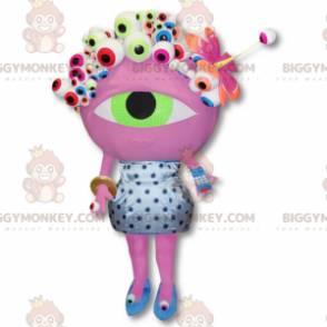 Costume da mascotte aliena numerica BIGGYMONKEY™ - Costume da