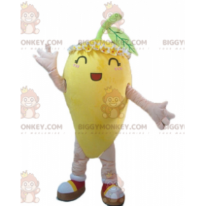 Costume de mascotte BIGGYMONKEY™ de citron jaune avec des