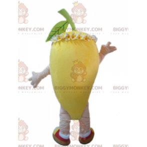 Costume de mascotte BIGGYMONKEY™ de citron jaune avec des