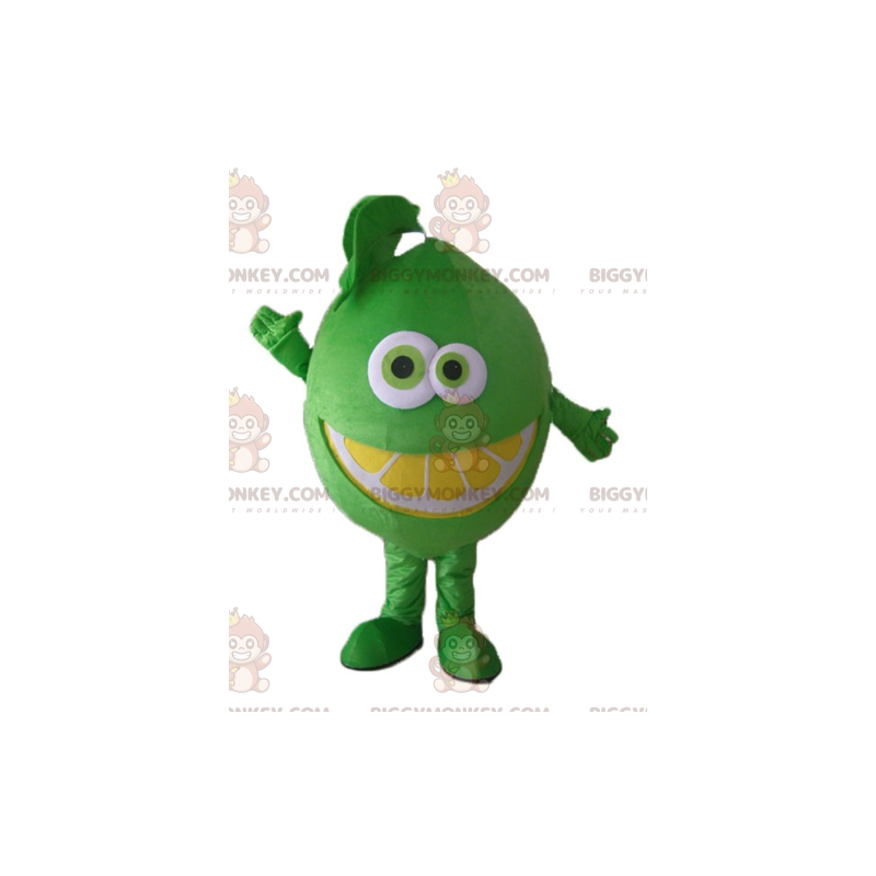 Very Funny and Smiling Lime BIGGYMONKEY™ Mascot Costume –
