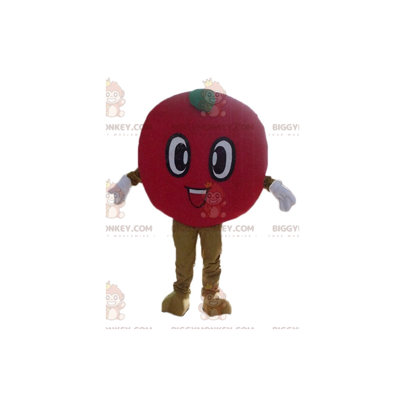 Costume de mascotte BIGGYMONKEY™ de pomme rouge de cerise ronde